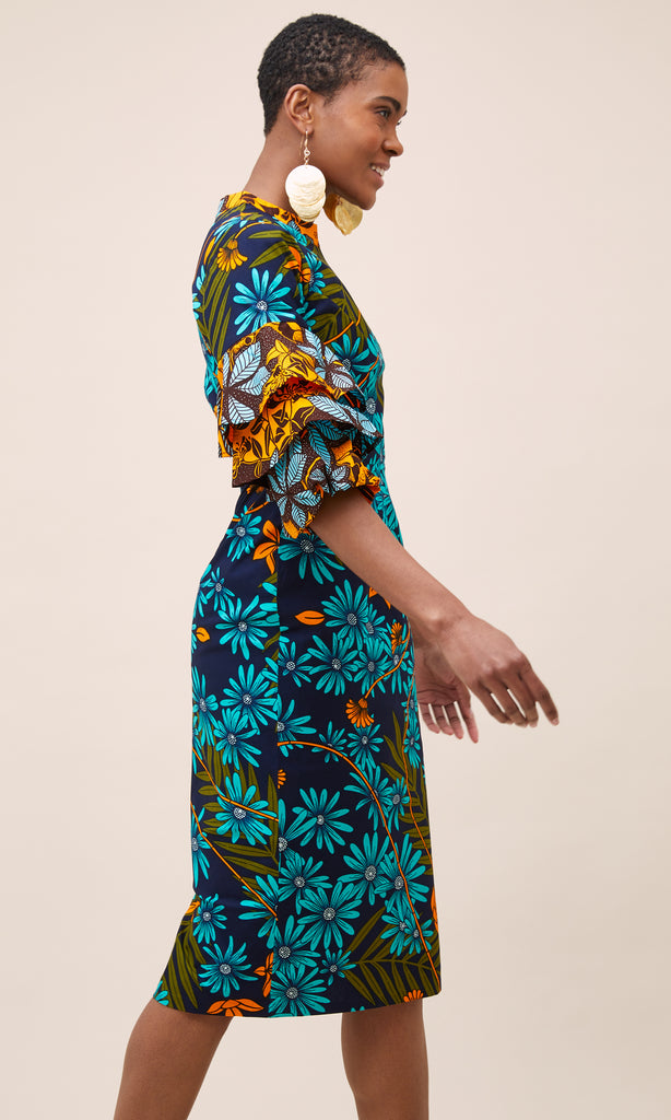 pencil cut dress with sleeves Classy Chic Half Sleeve Midi Pencil Dress Formal